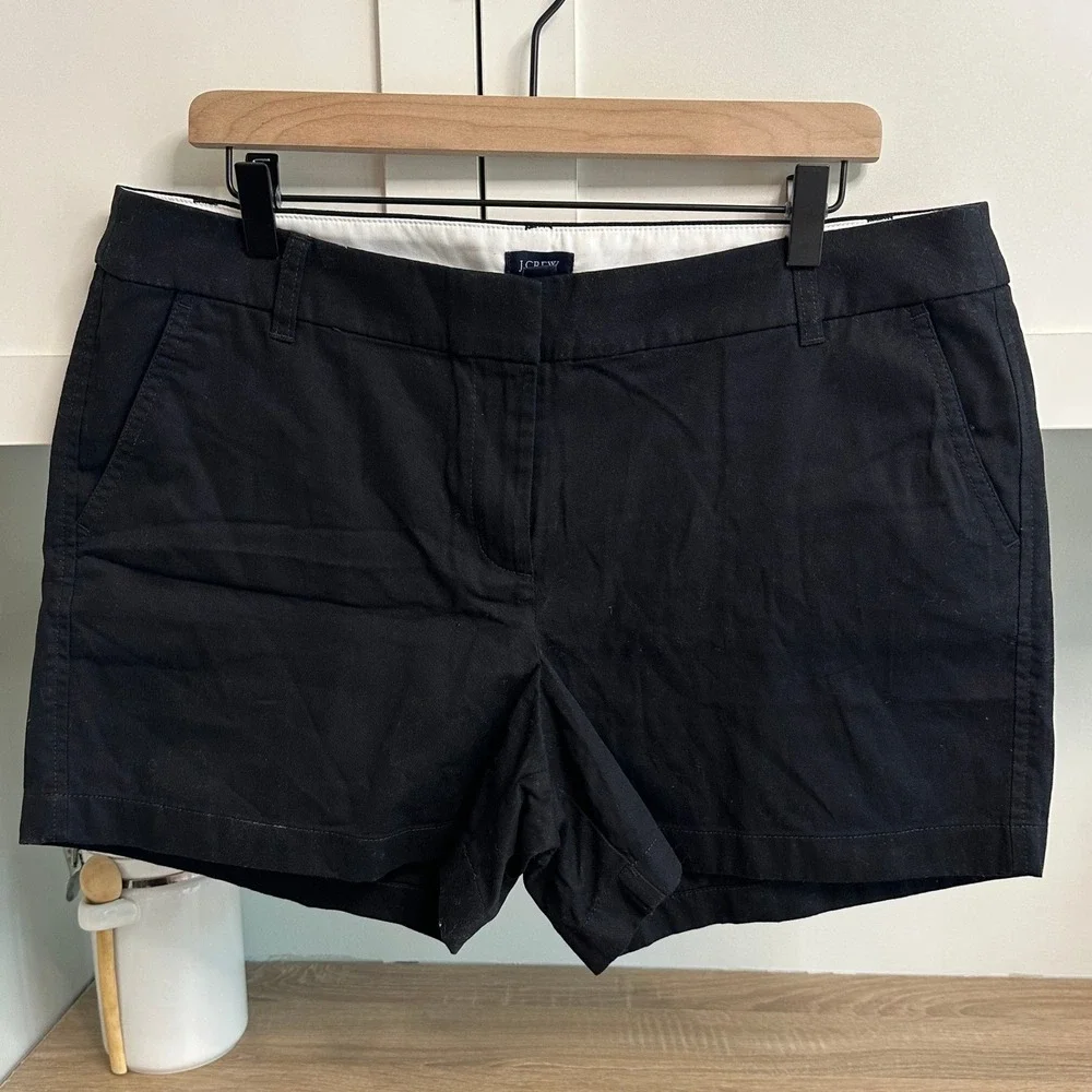 J.Crew Chino Shorts Womens 14 Black 5